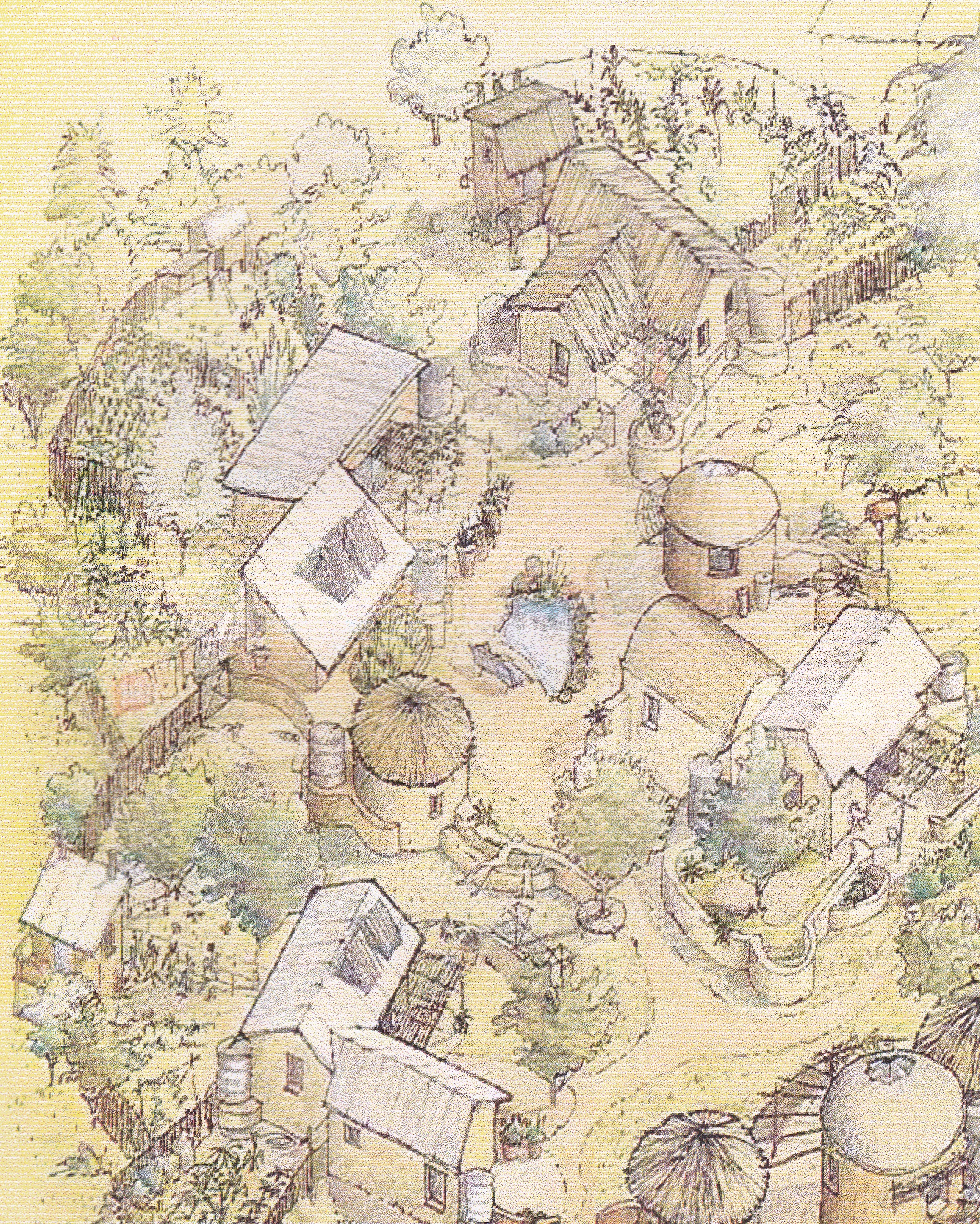 4 - Thlolego - Illustrazione del Villaggio esistente nel 2004